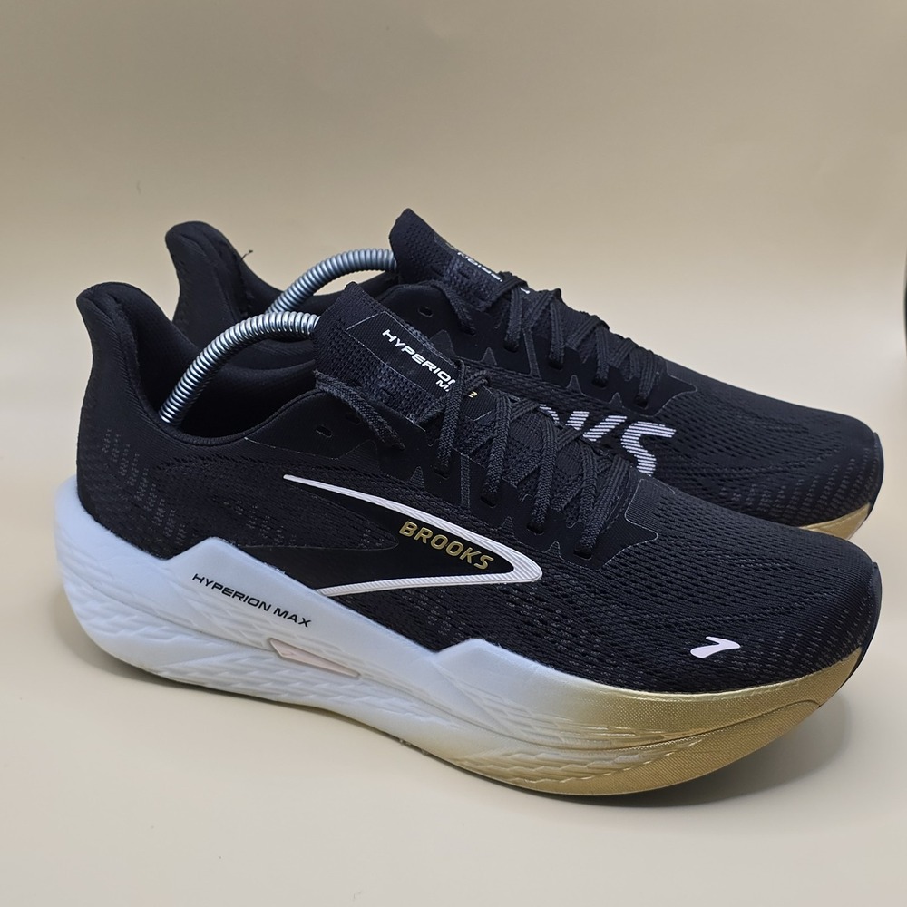 Men's Brooks Hyperion Max 2, Black/Gold/Pink, 10.5 D Medium US